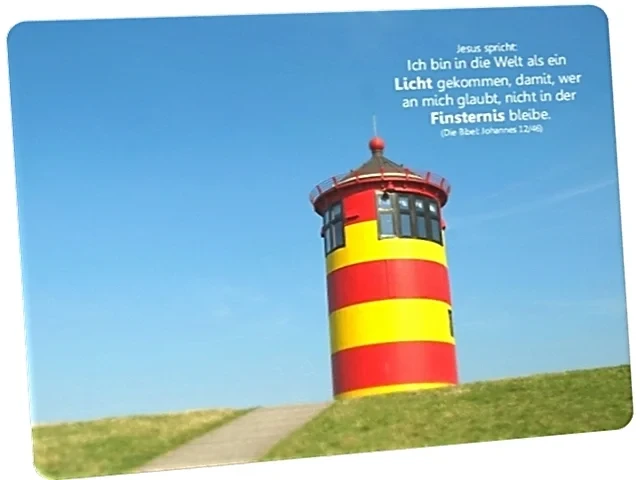 Christliche Postkarte: Leuchtturm Pilsum - Otto Leuchtturm