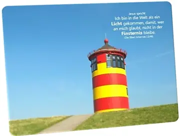 Christliche Postkarte: Leuchtturm Pilsum - Otto Leuchtturm