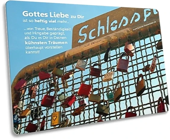 Postkarte: Liebesschlösser