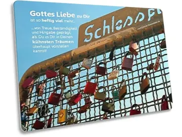 Postkarte: Liebesschlösser