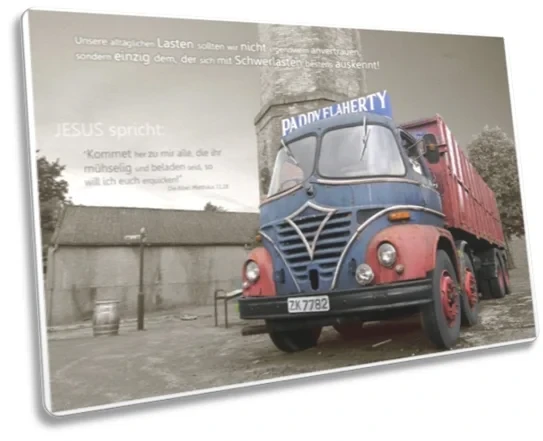 Postkarte: Oldtimer Lastwagen