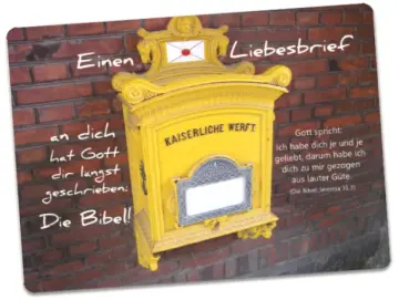 Christliche Postkarte: Briefkasten Kaiserliche Werft