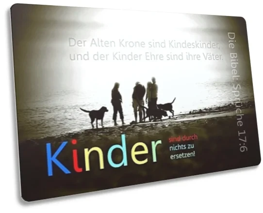 Postkarte: Spaziergänger mit Hunderudel