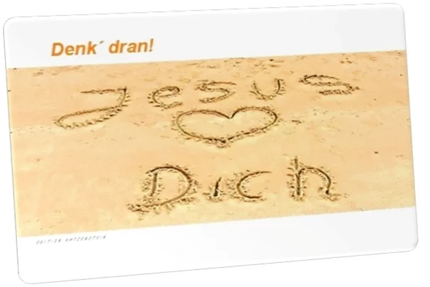 Postkarte: Strandworte