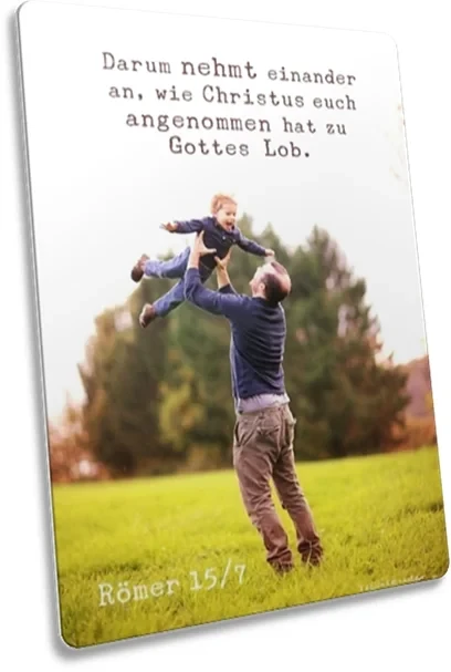 Postkarte: Vater und Sohn