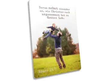 Postkarte: Vater und Sohn