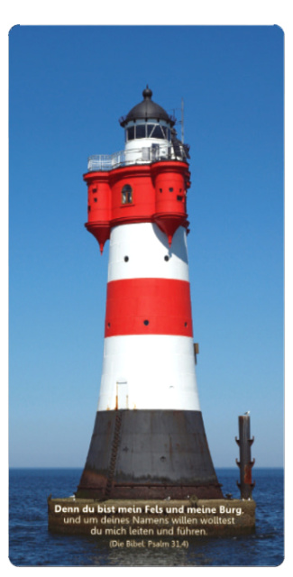 Postkarte, lang - Leuchtturm Roter Sand in Nahaufnahme Maxicard