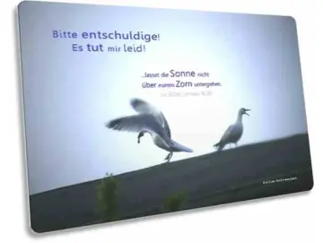 Postkarte zum Thema Versöhnung: Möwenpaar