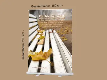 Roll-Up-Display: Leere Parkbank-Trauerfeier/Bestattung/Bestatter- 150 x 200 cm