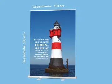 Roll-Up-Display - KIrche - 150 x 200 cm: Leuchtturm Roter Sand