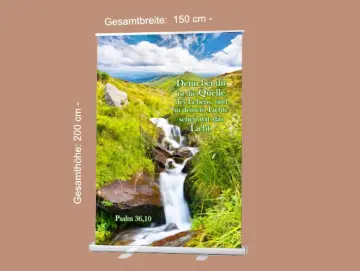 Kirchenbedarf: Roll-Up-Display - KIrche - 150 x 200 cm Kleiner Wasserfall