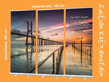 Roll-Up-Display - Moderne Hängebrücke - 300x200cm