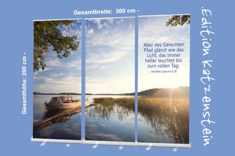 Roll-Up-Display - Verträumtes Seeufer- 300x200cm