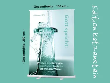 Roll-Up-Display 150 cm - Wasserflasche- 150 x 200 cm