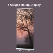 Bestatterbedarf: Roll-Up Display 2er-Set - "Bäume vor Sonnenuntergang"
