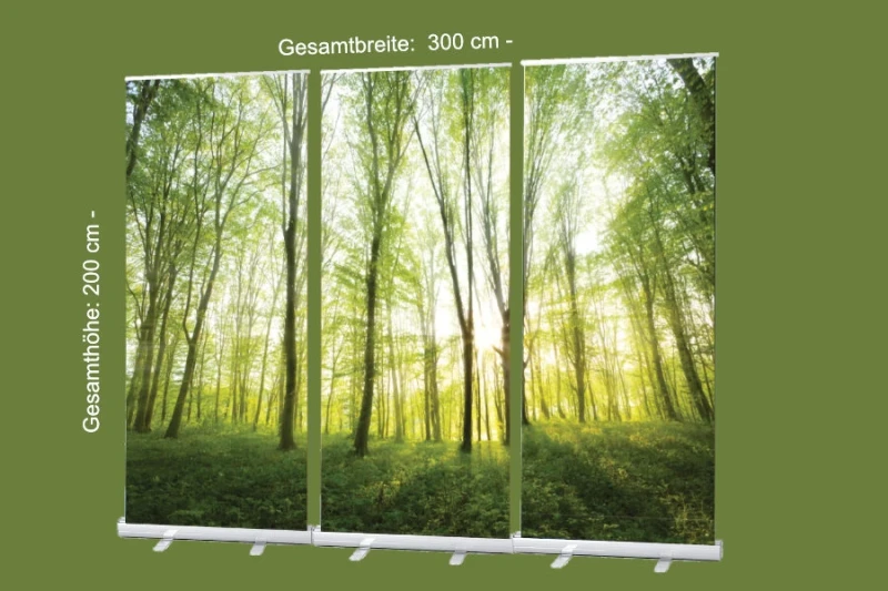 Bestatterbedarf: Roll-Up Display 2er-Set - "Frühlingswald"