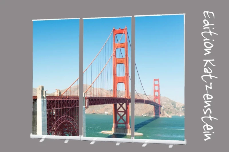 Roll-Up Display 3er-Set „Golden Gate Bridge"
