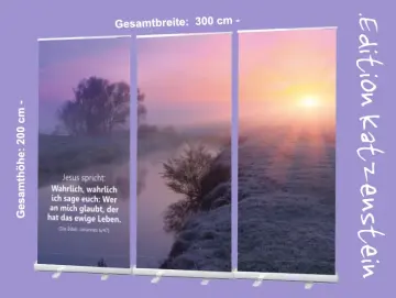 Bestatterbedarf, Dekoration  - Roll-Up Display "Flusslandschaft"