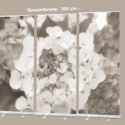 Bestatterbedarf: Roll-Up Display "Hortensienblüten" Dekoration Trauerhalle
