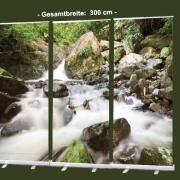 Bestatterberbedarf: Roll-Up Display Fluss mit Felsen