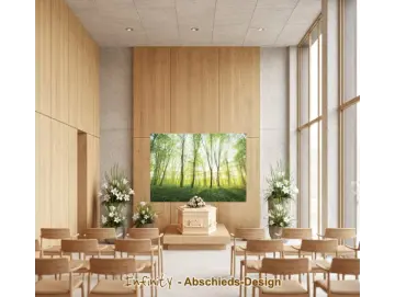 Wandbanner-Trauerhalle: Frühlingswald