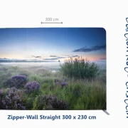 Zipper-Wall - Morgendämmerung in der Heide - 200 x 150 cm - Bestatterbedarf - Dekoration