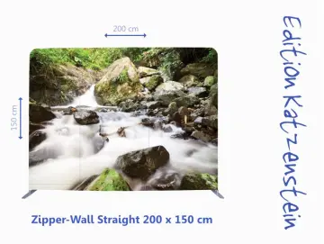 Zipper-Wall - Stadtparkteich im Herbst- 200 x 150 cm - Bestatterbedarf - Dekoration