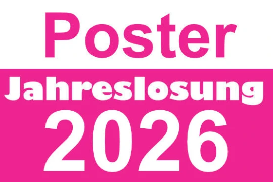 Plakate Jahreslosung 2026 für den Schaukasten