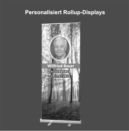 Bestatterbedarf Dekoration Rollup-Display